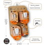 Tech One Tech Expositor EKO 400801 de 16 productos con 4 ganchos